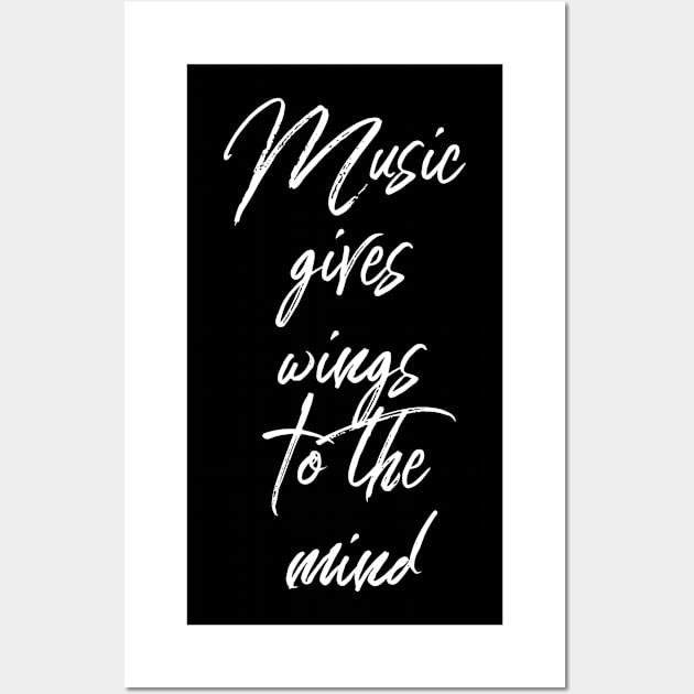 Music gives wings to the mind Wall Art by GMAT